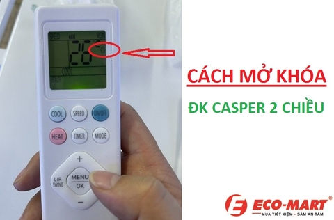 Hướng Dẫn Mở Khóa Điều Khiển Điều Hòa Casper 2 chiều