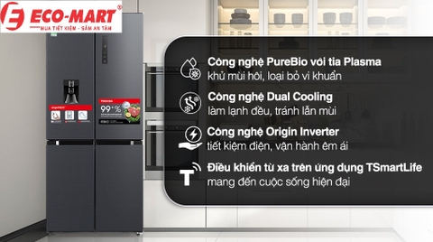 Đánh giá: Toshiba 509 lít GR-RF605WI-PMV(06)-MG - Tủ lạnh thông minh kết nối wifi