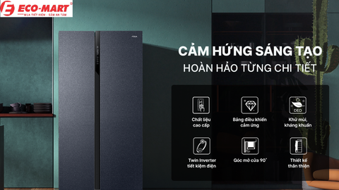 4 điểm nổi bật của tủ lạnh Side by Side Aqua AQR-S612XA(CBC) bạn nên biết?