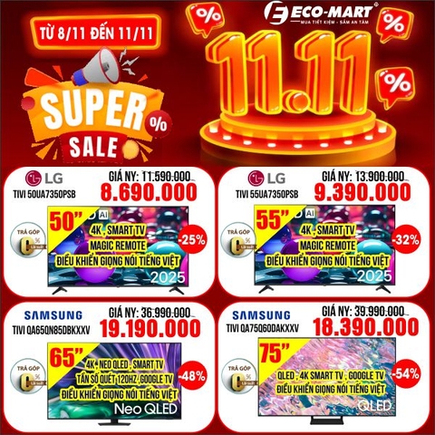 💥Sale 11.11 – GIẢM ĐẾN 54% – chỉ từ 08/11/2025 → 11/11/2025 🔥
