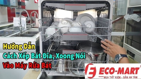 Hướng dẫn cách sắp xếp 15 bộ bát đĩa trong máy rửa bát Nagakawa NAG3601M15
