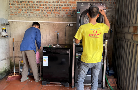 Lắp Đặt Máy Giặt Máy Sấy Electrolux Tại Khoái Châu, Hưng Yên - Lắp đặt chi tiết