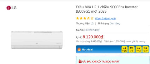 Đánh giá điều hòa LG IEC09G1M 9000 BTU Inverter 2025: Có thực sự cải tiến so với đời cũ?