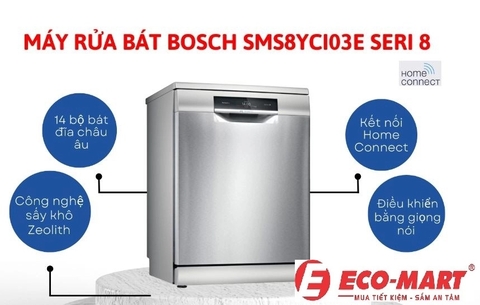 Vì sao máy rửa bát Bosch SMS8YCI03E được đánh giá cao trong phân khúc máy cao cấp?