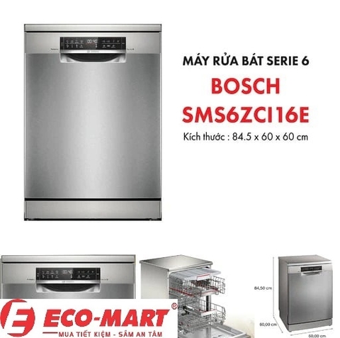 Khả năng chống rò rỉ nước công nghệ AquaStop trên Máy Rửa Bát Bosch SMS6ZCI16E