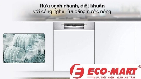 Khả Năng Diệt Khuẩn Và Vệ Sinh An Toàn Của Máy Rửa Bát Bán Âm Bosch SMI6ZCS16E