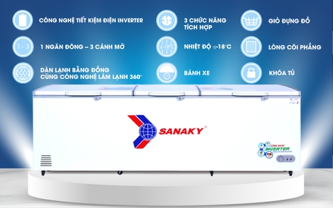Tủ đông sanaky 1000-1500L được yêu thích nhất