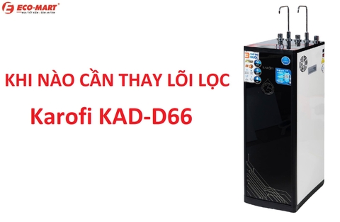 Sau bao lâu phải thay lõi lọc cho máy lọc nước Karofi KAD-D66?