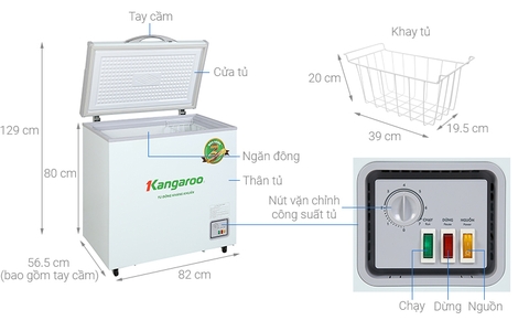 Tủ đông Kagaroo 100 -150 lít nên mua loại nào?
