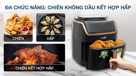 Có thể sử dụng nồi chiên không dầu hấp thực phẩm được không??