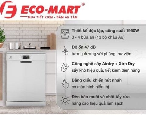 Khám phá các công nghệ ưu việt của máy rửa bát Electrolux ESF5512LOX