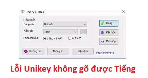 Sửa lỗi Unikey không gõ được tiếng Việt trên laptop, máy tính