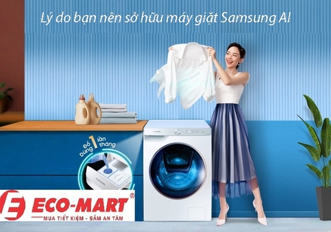 Lý do bạn nên sở hữu máy giặt Samsung AI