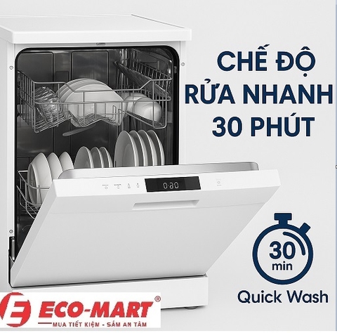 Chế độ rửa nhanh 30 phút – Giải pháp cho nhu cầu cấp tốc với máy rửa bát Electrolux ESA47200SW