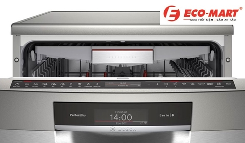 Hướng dẫn cài đặt tiêu hao muối và nước làm bóng cho máy rửa bát Bosch serie 8