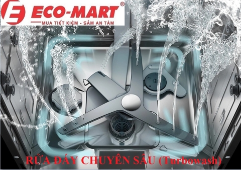 Phân tích Chức năng Rửa Đáy Chuyên Sâu (Turbowash) của máy rửa bát Hitachi HDF-F146VX