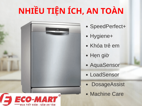 Máy rửa bát Bosch SMS6ECI11E và các tính năng an toàn cho người sử dụng