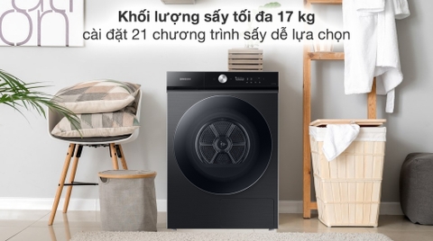 Đánh giá chi tiết máy sấy bơm nhiệt Samsung 17Kg DV17B9750CV/SV