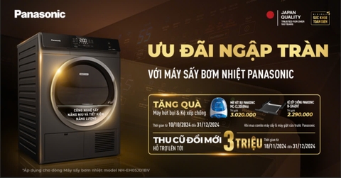 ƯU ĐÃI NGẬP TRÀN VỚI MÁY SẤY BƠM NHIỆT PANASONIC