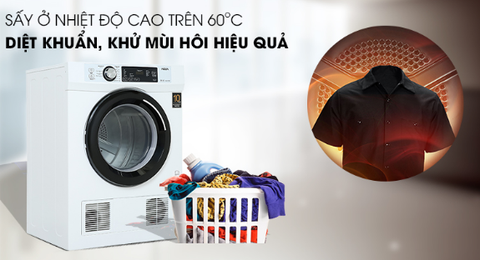 Máy sấy quần áo Aqua 7 Kg AQH-V700FW - Sự lựa chọn hoàn hảo chỉ với 5 triệu