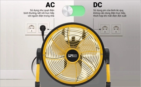 Sạc quạt tích điện nên để chế độ AC hay DC