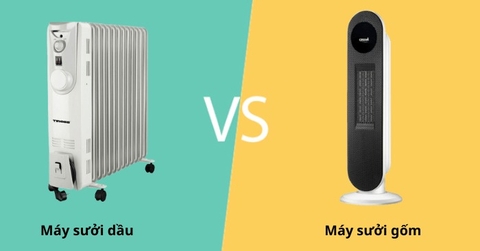 So sánh hiệu quả làm ấm của máy sưởi dầu và máy sưởi gốm hiện nay
