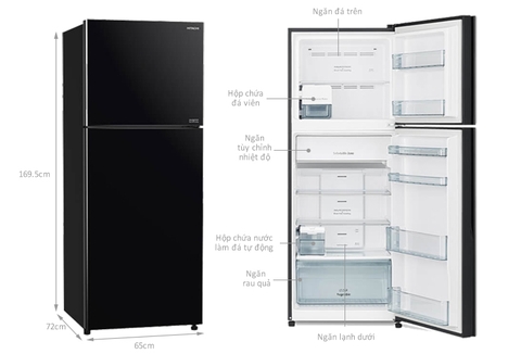Nên mua tủ lạnh 2 cánh trên 300 lít, dưới 15 triệu của Hitahchi nào?