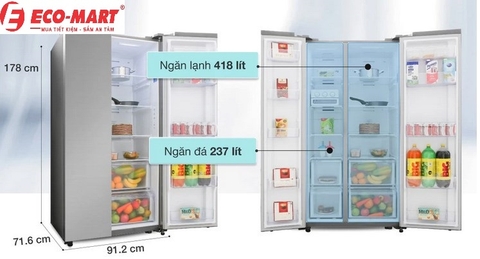 Bạn biết gì về tủ Lạnh Side by Side 680L Samsung RS62R5001M9/SV Digital Inverter