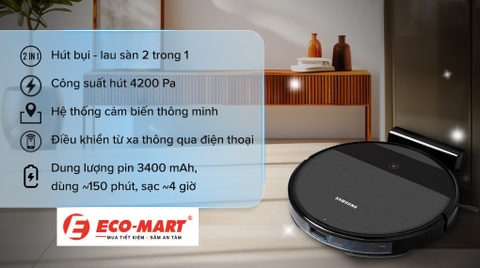 Đánh giá chi tiết Robot hút bụi lau nhà Samsung VR05R5050WK/SV