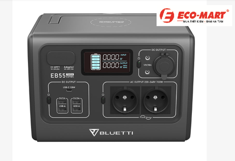 Trạm sạc pin di động Bluetti EB55 sản phẩm cần thiết cho mùa mưa lũ