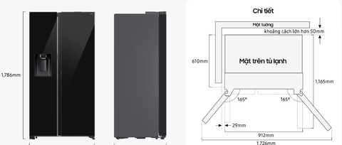 Tủ lạnh Samsung RS80F65J2BSV Mở cửa tự động chỉ 1 chạm Auto Open Door