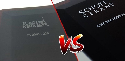 So sánh mặt kính Ceramic - EuroKera (Pháp) và Schott Ceran trên bếp điện từ