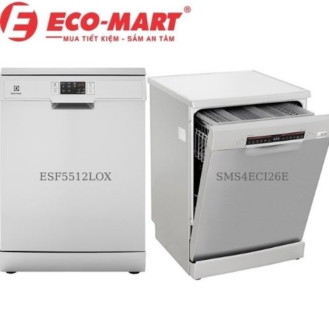 So sánh máy rửa bát Electrolux ESF5512LOX với Bosch SMS4ECI26E