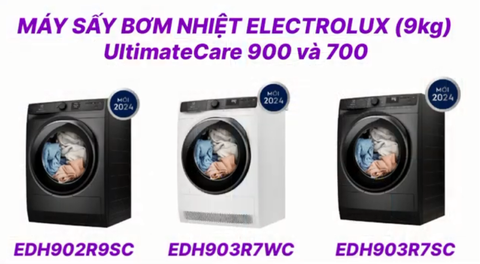 Đánh Giá 3 Dòng Máy Sấy Bơm Nhiệt Electrolux 9kg 2024: EDH902R9SC, EDH903R7WC, EDH903R7SC