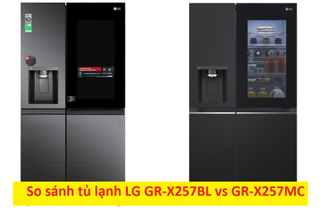 So sánh tủ lạnh LG GR-X257BL vs GR-X257MC CỐC CỐC InstaView