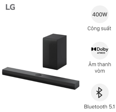 Bộ loa thanh LG S70TY 400W: Quà tặng kèm khi mua TV LG QNED86TSA 2024