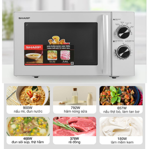 Chi tiết lò vi sóng Sharp R-32A2VN-S,