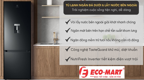 Tủ lạnh Electrolux EBB3742M-H mới 2024 có gì nổi bật? Xem ngay