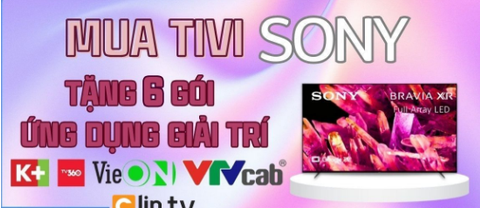TẶNG GÓI ỨNG DỤNG GIẢI TRÍ CAO CẤP KHI MUA TV SONY GOOGLE TV TẠI ECO-MART