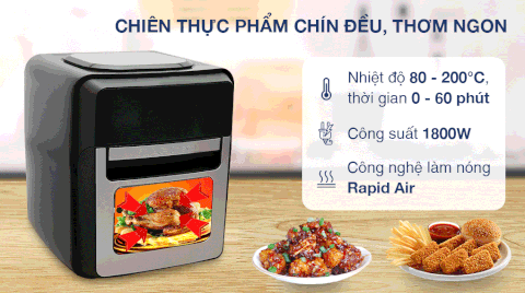 Đánh giá chi tiết nồi chiên không dầu Magic M12