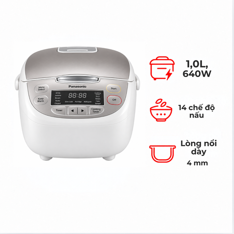 Nồi cơm điện tử Panasonic SR-CP108NRA 1 lít