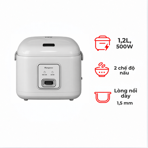 Nồi cơm điện Kangaroo KGRC12M1 1,2 lít lòng dày 1.5mm
