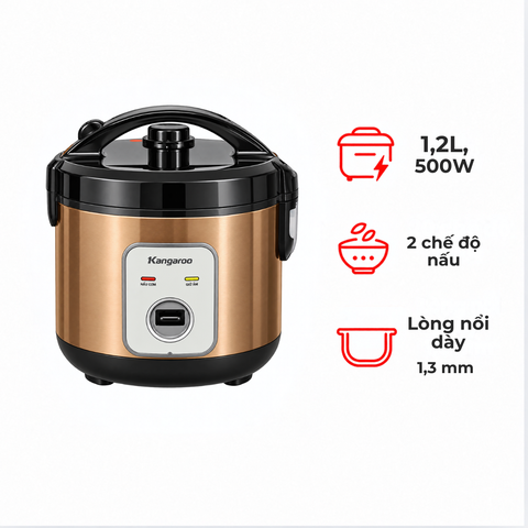 Nồi cơm điện Kangaroo 1.2 lít KGRC12M3