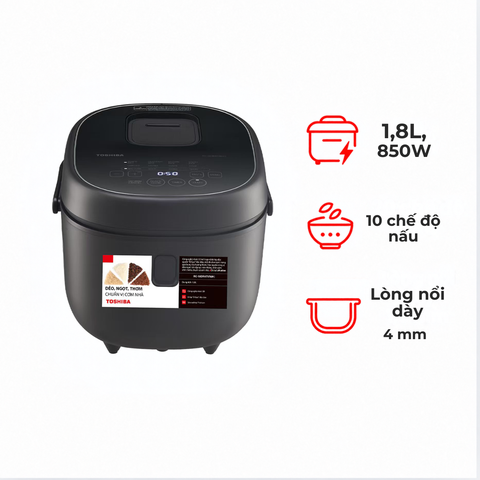 Nồi cơm điện tử TOSHIBA RC-18DR4TVN 1,8 lít