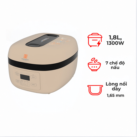 Nồi cơm điện cao tần Hawonkoo RCH-152-IH-CF 1.8 lít màu nâu