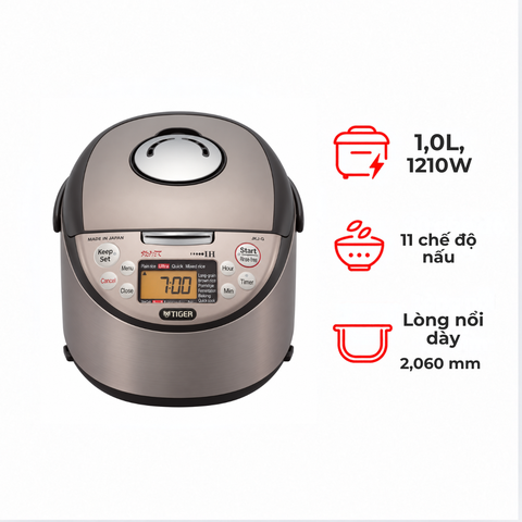 Nồi cơm điện cao tần Tiger JKJ-G10W 1 lít