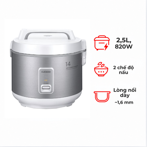 Nồi cơm điện Cuckoo CR-1420/SIVNCV 2.5 lít-14 cup