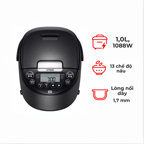 Nồi cơm điện cao tần Tiger JPW-G10W 1.0L