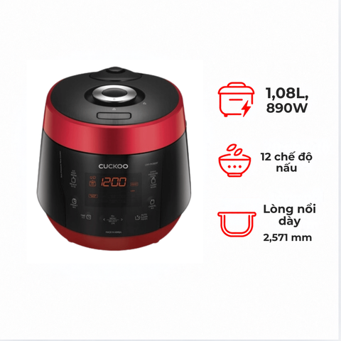 Nồi cơm điện tử áp suất Cuckoo CRP-PK0600F/BKRDVN 1.08 lít