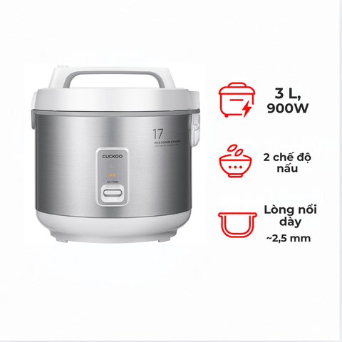 Nồi cơm điện Cuckoo CR-1720/SIVNCV 3.0 lít